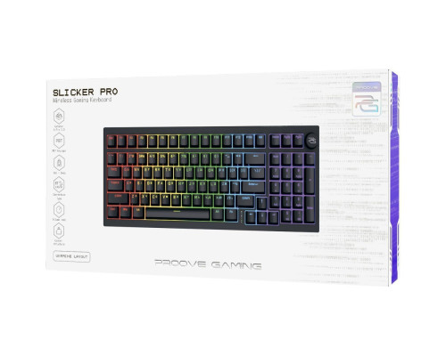 Бездротова клавіатура Proove Gaming Slicker Pro (Ukraine Layout) black 2003000231656 6901116796877