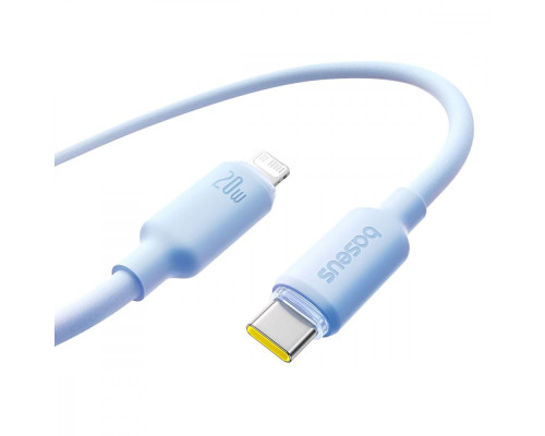 Кабель Baseus Foamed Silicone Fast Charging Type-C to Lightning 20W (1m) blue 2003000288841 6932172693909