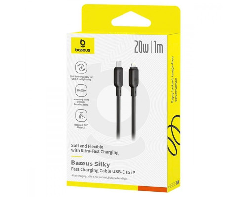 Кабель Baseus Silky Series Fast Charging Type-C to Lightning 20W (1m) white 2003000197877 6932172668808