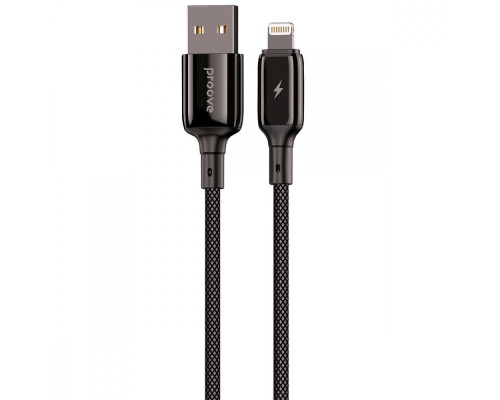 Кабель Proove Dense Metal USB to Lightning 2.4A (2m) black 2003000258097 6901114266327