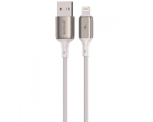 Кабель Proove Dense Metal USB to Lightning 2.4A (2m) white 2003000255485 6901113753309