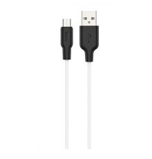 Кабель Hoco X21 Plus Silicone Micro USB (2m) black/white