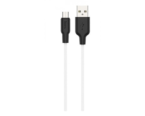 Кабель Hoco X21 Plus Silicone Micro USB (2m) black/white