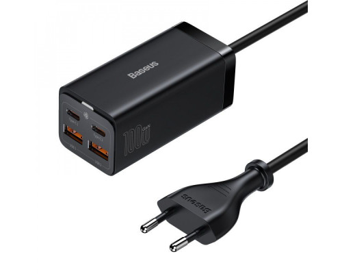 МЗП Baseus GaN3 Pro 100W (2 Type-C + 2 USB) black