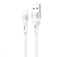 Кабель Proove Soft Silicone USB to Micro USB 2.4A (1m) white 2001001314552 6900111798602