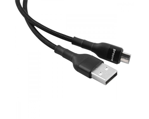 Кабель Proove Weft Micro USB 2.4A (1m) black