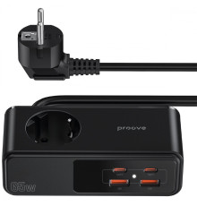 Мережевий фільтр Proove Homester Pro 65W (AC + 2xType-C + 2xUSB) 1.5m black 2003000220520 6901119327849