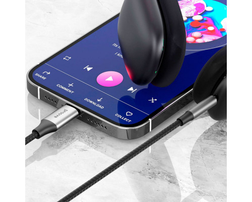 Кабель AUX Proove SoundTrack Lightning to 3.5mm (1m) black