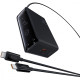 МЗП Baseus Digital GaN Intelligent Desktop Fast Charger 240W (3xType-C + USB + DC) + Кабель DC to DC black 2003000197969 6932172646110