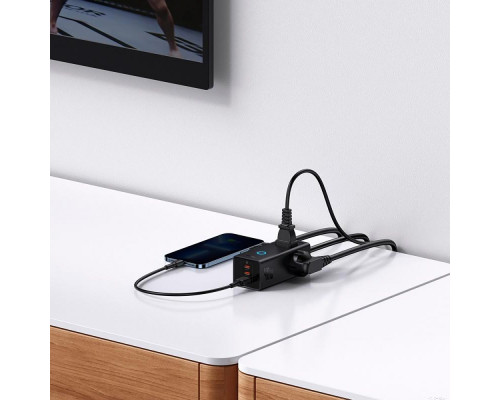 Мережевий фільтр Baseus PowerCombo Digital PowerStrip 3AC+1U+2C 40W (1.5m) black 2001001739829 6932172613167