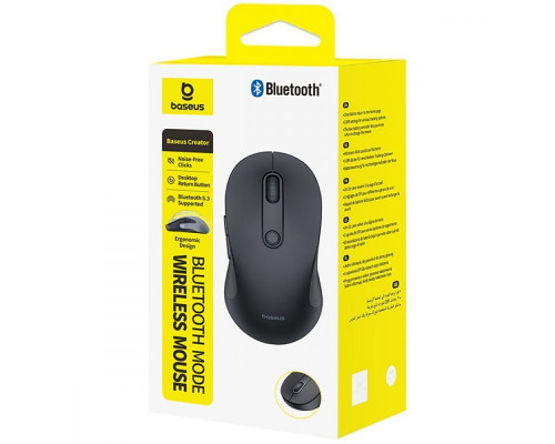 Бездротова Комп'ютерна Миша Baseus F02 Ergonomic Wireless Mouse (without Battery) (2.4GHZ) black 2003000319422 6932172651053