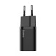 МЗП Baseus Super Silicone PD Charger 25W (1Type-C) + Cable Type-C to Type-C 3A (1m) black