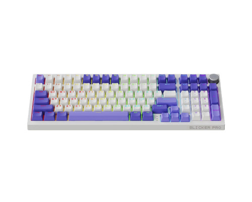 Бездротова клавіатура Proove Gaming Slicker Pro (Ukraine Layout) white/purple 2003000315660 6901114795681