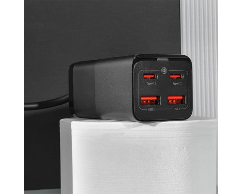 МЗП Baseus GaN3 Pro 100W (2 Type-C + 2 USB) black