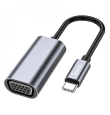 Переходник Hoco UA21 Origin Type-C to VGA metal gray