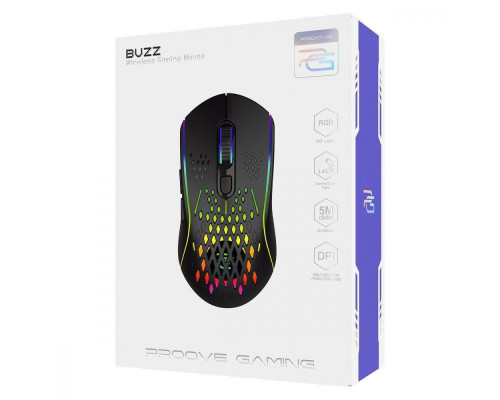 Бездротова ігрова миша Proove Gaming Buzz black 2003000155334 6901111795974