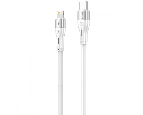 Кабель Proove Soft Silicone Type-C to Lightning 27W (2m) white 2003000247527 6901116812225