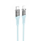 Кабель Hoco U111 Transparent Discovery Type-C to Lightning (1.2m) blue