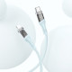 Кабель Hoco U111 Transparent Discovery Type-C to Lightning (1.2m) blue