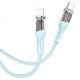 Кабель Hoco U111 Transparent Discovery Type-C to Lightning (1.2m) blue