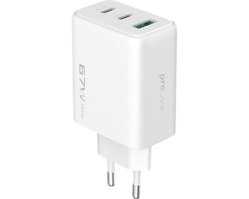 МЗП Proove Silicone Power 2 67W (2*Type-C+USB) white 2003000320138 6901115473571