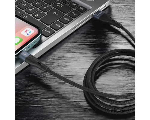 Кабель Proove Light Silicone Micro USB 2.4A (1m) black