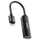 Перехідник AUX Baseus L52 Lightning to 2xLightning + 3.5mm black