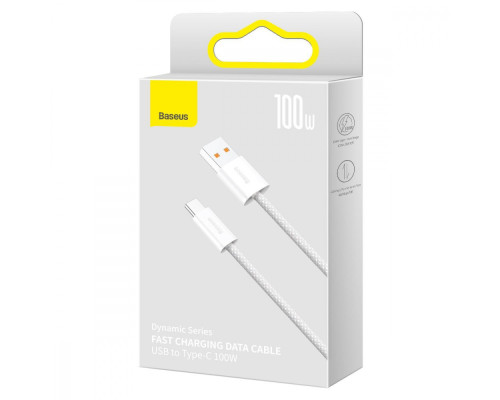 Кабель Baseus Dynamic Series Fast Charging Type-C 100W (1m) white 2001000810284 6932172607456