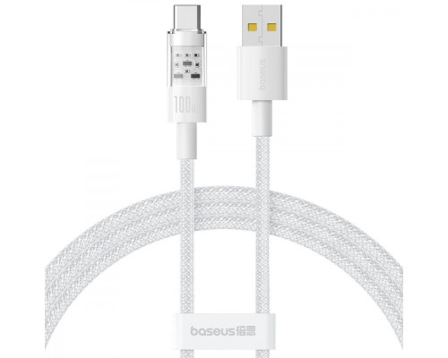 Кабель Baseus Gem Fast-Charging Data Cable Type-C 100W 2m white 2003000159448 6932172658694