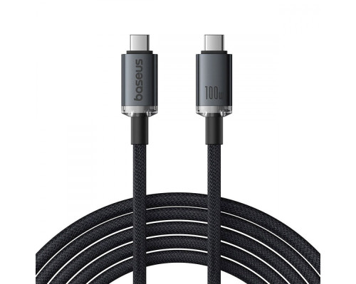 Кабель Baseus Crystal Shine USB3.2 Full Featured Type-C to Type-C 100W (1.5m) black