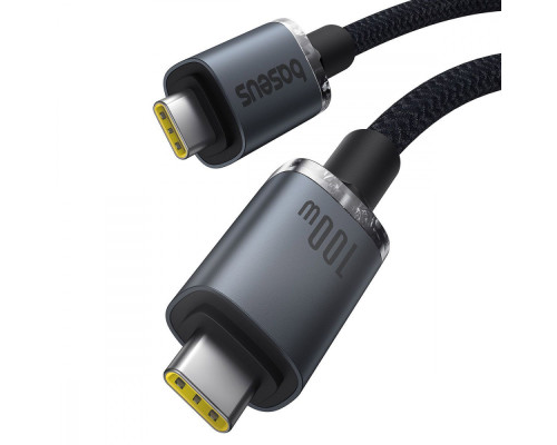Кабель Baseus Crystal Shine USB3.2 Full Featured Type-C to Type-C 100W (1.5m) black