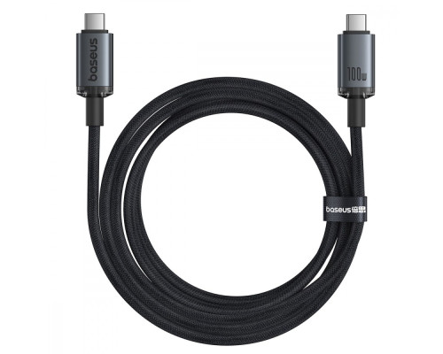 Кабель Baseus Crystal Shine USB3.2 Full Featured Type-C to Type-C 100W (1.5m) black