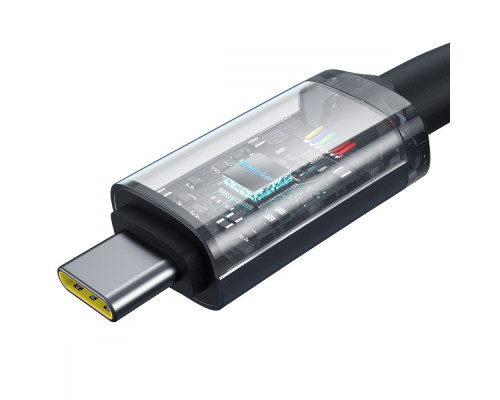 Кабель Baseus Crystal Shine USB3.2 Full Featured Type-C to Type-C 100W (1.5m) black