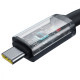 Кабель Baseus Crystal Shine USB3.2 Full Featured Type-C to Type-C 100W (1.5m) black