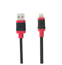 Кабель USB Cable Lightning Black/Red Колір Чорно-Червоний