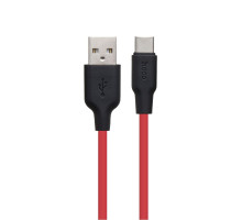 Кабель USB Hoco X21 Plus Silicone Type-C 0.25m Колір Чорно-Червоний 6931474712455