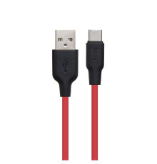 Кабель USB Hoco X21 Plus Silicone Type-C 0.25m Колір Чорно-Червоний 6931474712455