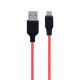 Кабель USB Hoco X21 Plus Silicone Type-C 2m Колір Чорно-Червоний 6931474713896