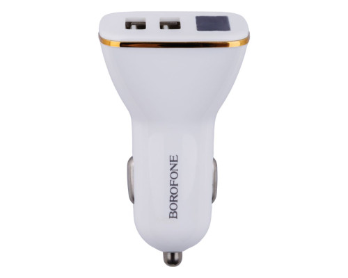 Автомобільний Зарядний Пристрій Borofone BZ11 Digital Display 2USB 2.1A Колір Чорний 6931474707093
