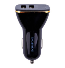 Автомобільний Зарядний Пристрій Borofone BZ11 Digital Display 2USB 2.1A Колір Чорний 6931474707093
