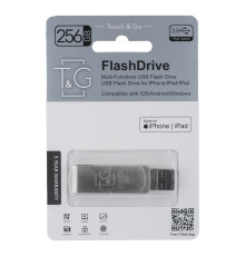 USB OTG флеш-накопичувач T&G 3&1 Lightning & Android 256gb Metal 007 Колір Сталевый