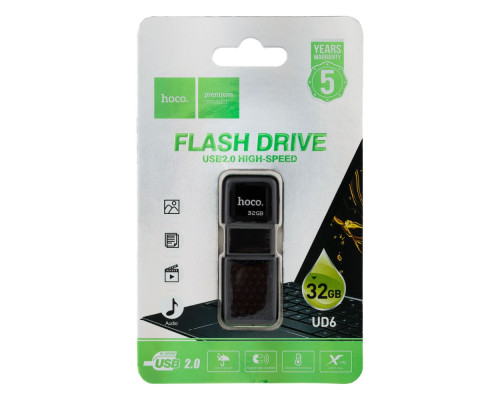 USB флеш-накопичувач Hoco UD6 USB 2.0 32GB Колір Чорний