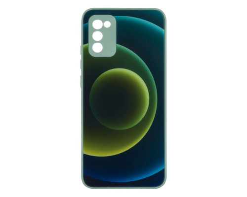 Чохол Glass TPU Prism Circles for Samsung Galaxy A02s Колір 3, Green-Blue