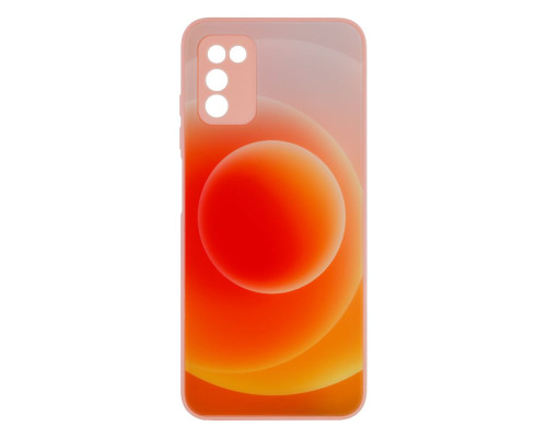 Чохол Glass TPU Prism Circles for Samsung Galaxy A03s Колір 7, Pink-Blue