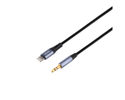 Кабель Aux Hoco DUP03 Lightning Колір Чорно - Сiрий 6931474753731