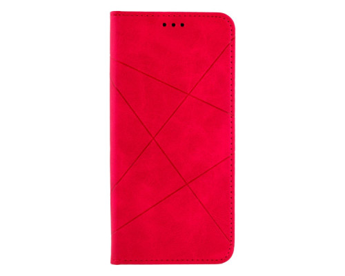 Чохол книжка Business Leather для Samsung Galaxy A03s (A037) Колір Crimson 2020000266426