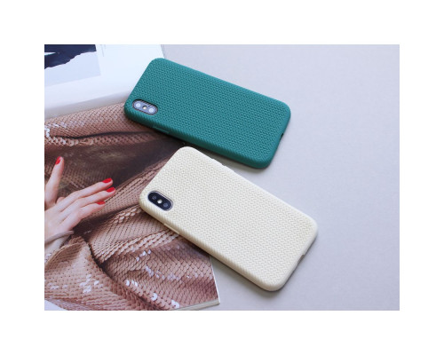 Чохол Silicone Knitted для iPhone Xs Max Copy Колір 5, Antique white