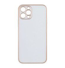 Чохол Leather Gold with Frame without Logo для iPhone 12 Pro Колір White 2020000264330