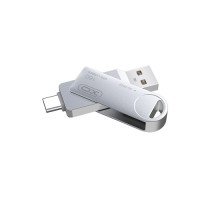USB флеш-накопичувач XO DK03 USB3.0+Type C 32GB Колір Сталевий
