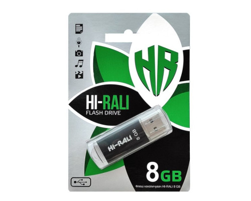 USB флеш-накопичувач Hi-Rali Rocket 8gb Колір Сталевий